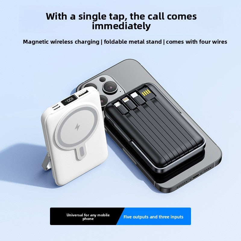 Magnetic Stand Wireless Fast Charging Power Bank