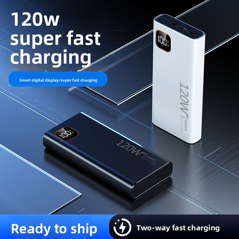 120W Super Fast Charging Power Bank 30000mAh Portable Mobile Battery Pack